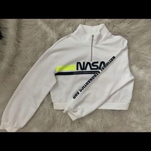 H&M Cropped Turtleneck NASA Sweater